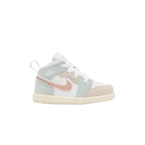 Air Jordan 1 Mid SE TD 'Scalloped Edge' Blanc/Oxford Rose/Jade Ice/Guava Ice/Coconut Milk DZ5360 100