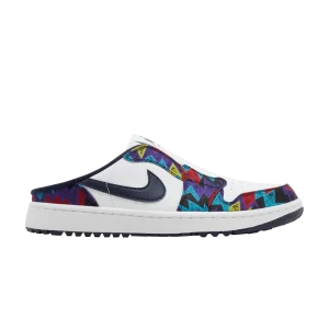 Air Jordan 1 Mule Golf 'Nothing But Net' Blanc/Obsidienne/Jaune/Rouge université/Grape Ice/Orbit Bleu FJ1214 100