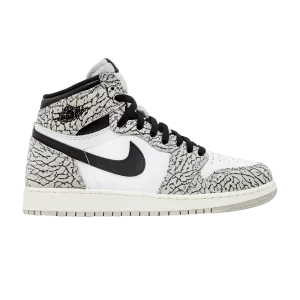 Air Jordan 1 Retro High OG GS 'White Cement' Gris/Mousseline/Noir/Blanc FD1437 052