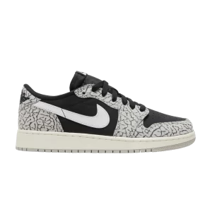 Air Jordan 1 Retro Low OG GS 'Black Cement' Noir/Mousseline/Gris/Blanc/Voile CZ0858 001