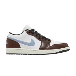 Air Jordan 1 Retro Low SE 'Brown Blue Grey' Blanc/Bleu-gris/Noir/Voile FQ7832 142