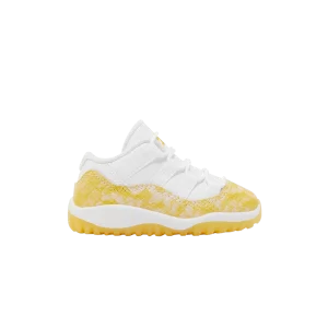 Air Jordan 11 Retro Low TD 'Yellow Snakeskin' Blanc/Tur jaune/Voile 645107 107