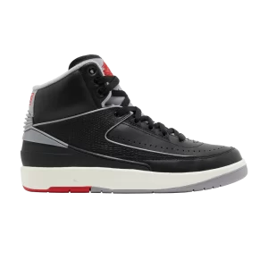 Air Jordan 2 Retro GS 'Black Cement' Noir/Gris ciment/Rouge feu/Voile DQ8562 001
