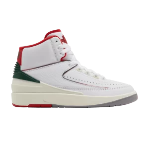 Baskets Air Jordan 2 Retro GS 'Origins' Blanc/Rouge feu/Sapin/Voile/Gris ciment DQ8562 101