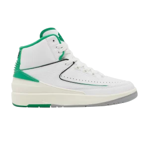 Air Jordan 2 Retro GS 'Lucky Green' Blanc/Lucky Vert/Voile/Gris acier clair DQ8562 103