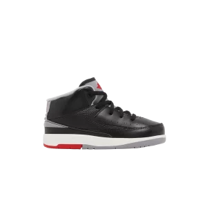 Air Jordan 2 Retro TD 'Black Cement' Noir/Gris ciment/Rouge feu/Voile DQ8563 001