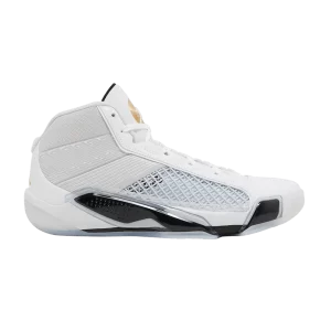 Baskets Air Jordan 38 'FIBA' Blanc/Or métallique/Platine pur FN7481 100