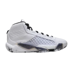 Baskets Air Jordan 38 GS 'Royalty' Blanc/Noir/Platine pur/Or métallique DZ3499 107