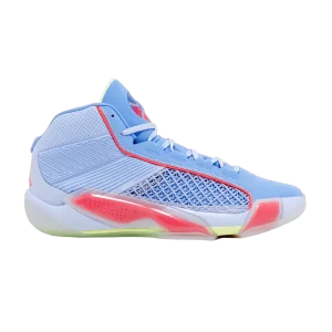 Air Jordan 38 'Fadeaway' Baskets Marine clair/Bleu astronomique/Impulsion royale/Flash cramoisi/À peine une Volt/Teinte bleue DZ3356 500