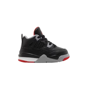 Air Jordan 4 Retro TD 'Bred Reimagined' Noir/Rouge feu/Gris ciment/Blanc sommet BQ7670 006