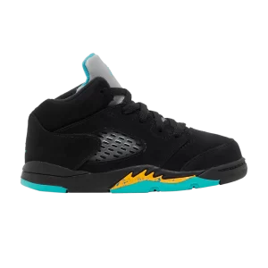 Air Jordan 5 Retro TD 'Aqua' Noir/Aquatone/Taxi 440890 047