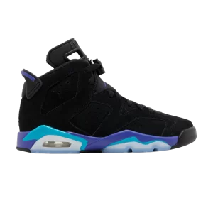 Air Jordan 6 Retro GS 'Aqua' Noir/Light Concord/Aquatone 384665 004