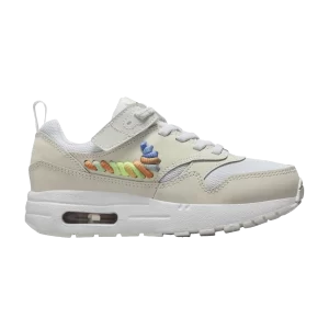 Nike Air Max 1 SE EasyOn PS 'Rainbow Lace Swoosh' Blanc/Blanc sommet/Earth Blush/Multicolore FN4784 100