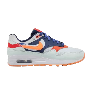 Nike Air Max 1 SE GS 'Upside Down' Argent clair/Flotte de minuit/Bleu astronomie/Orange total FQ7407 001