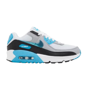 Nike Air Max 90 GS 'Blue Lightning Metallic' Blanc/Bleu éclair/Noir/Bleu éclair FD0678 100