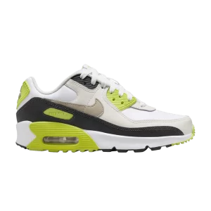 Nike Air Max 90 GS 'Cyber' Blanc/Cyber/Gris fumée foncé/Kaki HF6358 103