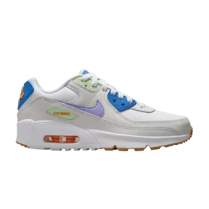 Nike Air Max 90 Leather GS 'White Purple Pulse' Blanc/Ghost/Photo Cyan/Pourpre Pulse CD6864 128