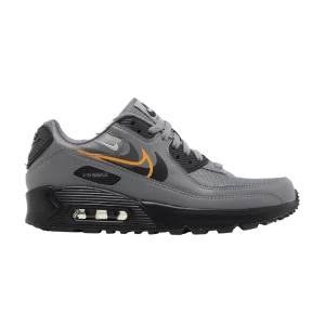 Nike Air Max 90 Next Nature GS 'Multi-Swoosh – Smoke Grey Mandarin' Gris fumée/Mangerine brillante/Frêne moyen/Noir FN7785 001