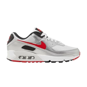 Nike Air Max 90 'Icons - Silver Bullet' Poussière de photons/Argent métallique/Noir/Rouge université DX4233 001