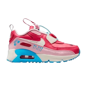Nike Air Max 90 Toggle SE PS 'Light Fusion Red Blue Lightning' Rouge fusion clair/Rose doux moyen/Bleu éclair/Voile FB2338 600