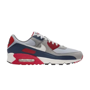 Nike Air Max 90 'USA - Light Smoke Grey' Gris fumée clair/Phantom Armory/Navy Fire/Rouge plat/Pewter Noir DM0029 005