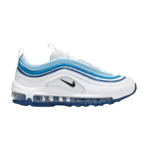 Nike Air Max 97 GS 'Summit White Court Blue' Blanc sommet/Bleu cour/Bleu Verseau/Noir 921522 120