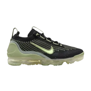 Nike Air VaporMax 2021 Flyknit GS 'Black Vintage Green' Noir/Oil Vert/Vintage Vert/Barely a Volt DB1550 010