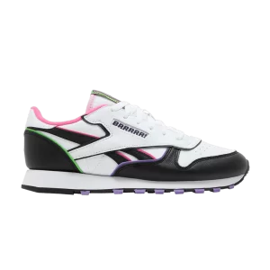 Baskets Anuel AA x Reebok Classic Leather Kids 'Soy Leyenda' Noir/Blanc/Rose 100222167