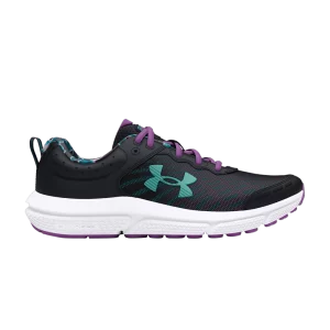 Under Armour Assert 10 Imprimé GS 'Black Provence Purple' Baskets Noir/Violet de Provence/Turquoise Radial 3027406 001