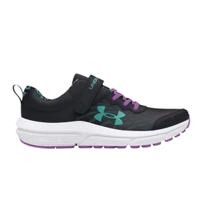 Under Armour Assert 10 Imprimé PS 'Black Provence Purple' Baskets Noir/Violet de Provence/Turquoise Radial 3027407 001
