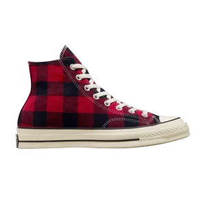 Baskets Converse Beyond Retro x Chuck 70 High 'Upcycled Flannel' Rouge/Noir/Primordial A05312C