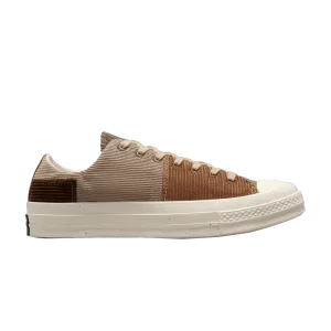 Converse Beyond Retro x Chuck 70 Low 'Upcycled Corduroy' Baskets Tan/Marron/Aigrette A03082C