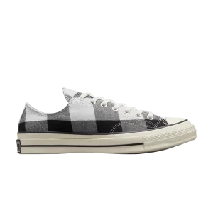 Converse Beyond Retro x Chuck 70 Low 'Upcycled Flannel' Baskets Noir/Gris/Immaculé A05313C