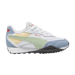 Puma Blacktop Rider BTS Little Kid 'White Zen Blue' Baskets Blanc/Vert pur/Bleu Zen 394724 05