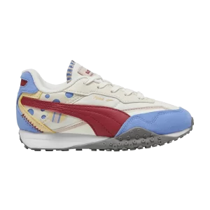 Puma Blacktop Rider Little Kid 'Summer Camp – Blue Skies Club Red 'Baskets Blanc chaud/Club Rouge/Bleu Skies 395369 01