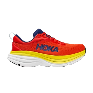 HOKA Bondi 8 'Red Alert Flame' Baskets Rouge Alerte/Flamme 1123202 RAFL