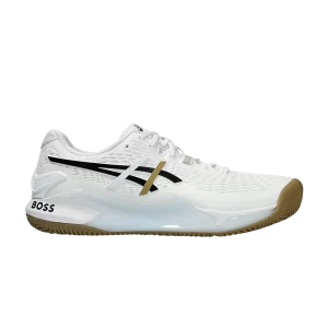 Baskets BOSS x Matteo Berrettini x ASICS Gel Resolution 9 Clay 'White Camel' Blanc/Noir 1041A458 100