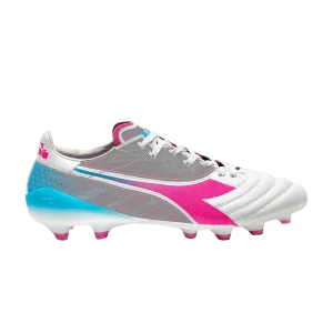 Baskets Diadora Brasil Elite Veloce GR Made In Italy LPX 'White Pink Fluo' Blanc/Rose fluo/Bleu fluo 101 179596 D0662