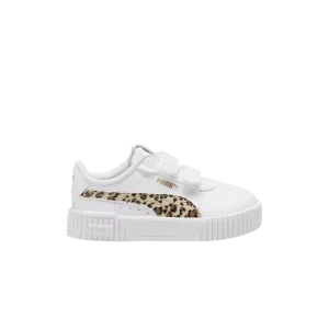 Puma Carina 2.0 Baskets 'Animal Update' pour tout-petits Blanc/Putty/Or 396989 02