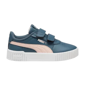 Puma Carina 2.0 Velcro Petit Enfant 'Grey Skies Island Pink' Baskets Gris Skies/Pink Island 397421 21