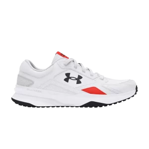 Under Armour Charged Edge Leather 'White Dark Orange' Baskets Blanc/Orange foncé 3028375 101