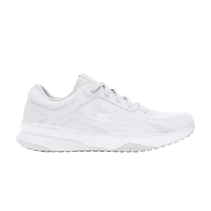 Baskets Under Armour Charged Edge en cuir 'White Halo Grey' Blanc/Halo Gris 3028375 100