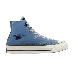 Converse Chuck 70 High 'Cowboy Embroidery' Baskets Bleu clair/Multi/Aigrette A03664C