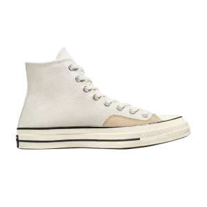 Converse Chuck 70 High 'Crafted Patchwork – Egret 'Baskets Egret/Pale putty/Vintage blanc A06837C