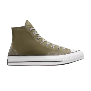 Converse Chuck 70 High 'Multi-Stitch Cotton – Mossy Sloth Green 'Baskets Vert poilu paresseux/Fossils A07435C