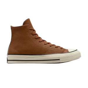 Converse Chuck 70 Leather High 'Warm Tan' Baskets Tan chaud/Noir/Aigrette A09148C