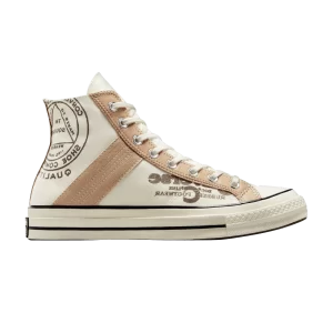 Converse Chuck 70 Leather Overlay High 'Egret Champagne Tan' Baskets Egret/Champagne Tan/Noir A07122C