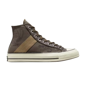 Converse Chuck 70 Leather Overlay High 'Engine Smoke' Baskets Fumée du moteur/Aigrette/Noir A07123C