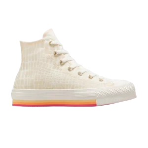 Converse Chuck Taylor All Star EVA Lift Platform High GS 'Glazed Chrome' Baskets Egret/Astral rose/Peachy ray A06866C