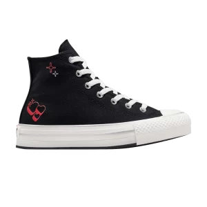 Converse Chuck Taylor All Star EVA Lift Platform High GS 'Y2K Heart' Baskets Noir/Vintage Blanc A09121C